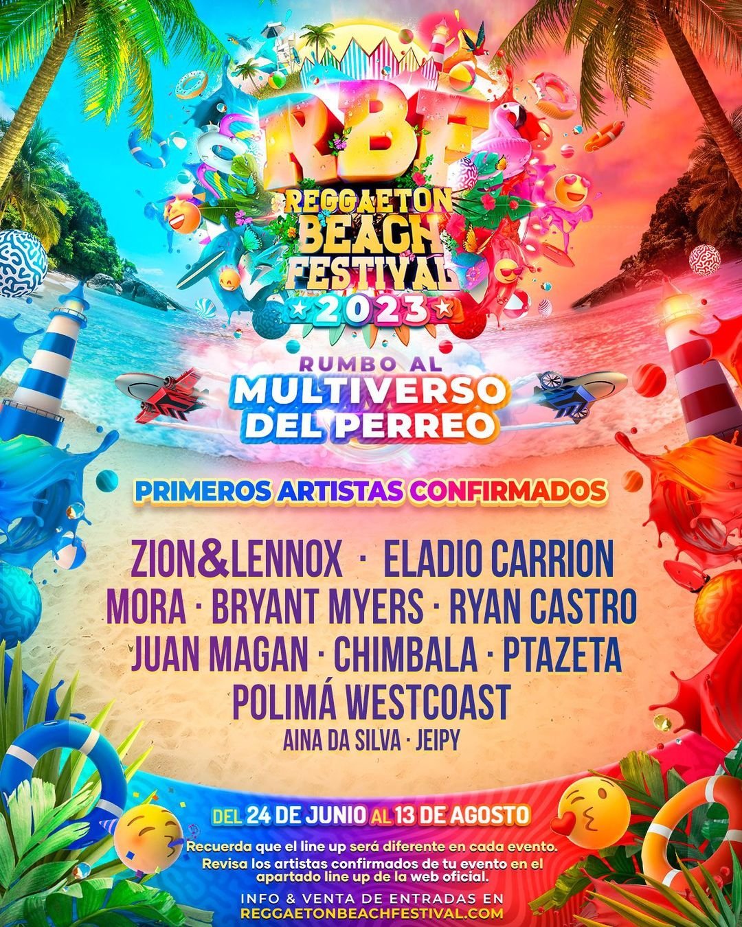 Reggaeton Beach Festival (Barcelona) 2023 Cartel, entradas, horarios