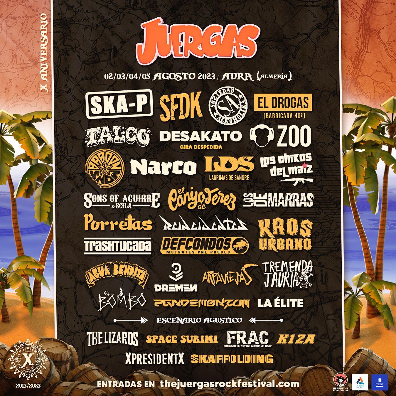 The Juergas Rock Festival 2023 | Cartel, Entradas, Horarios Y Hoteles