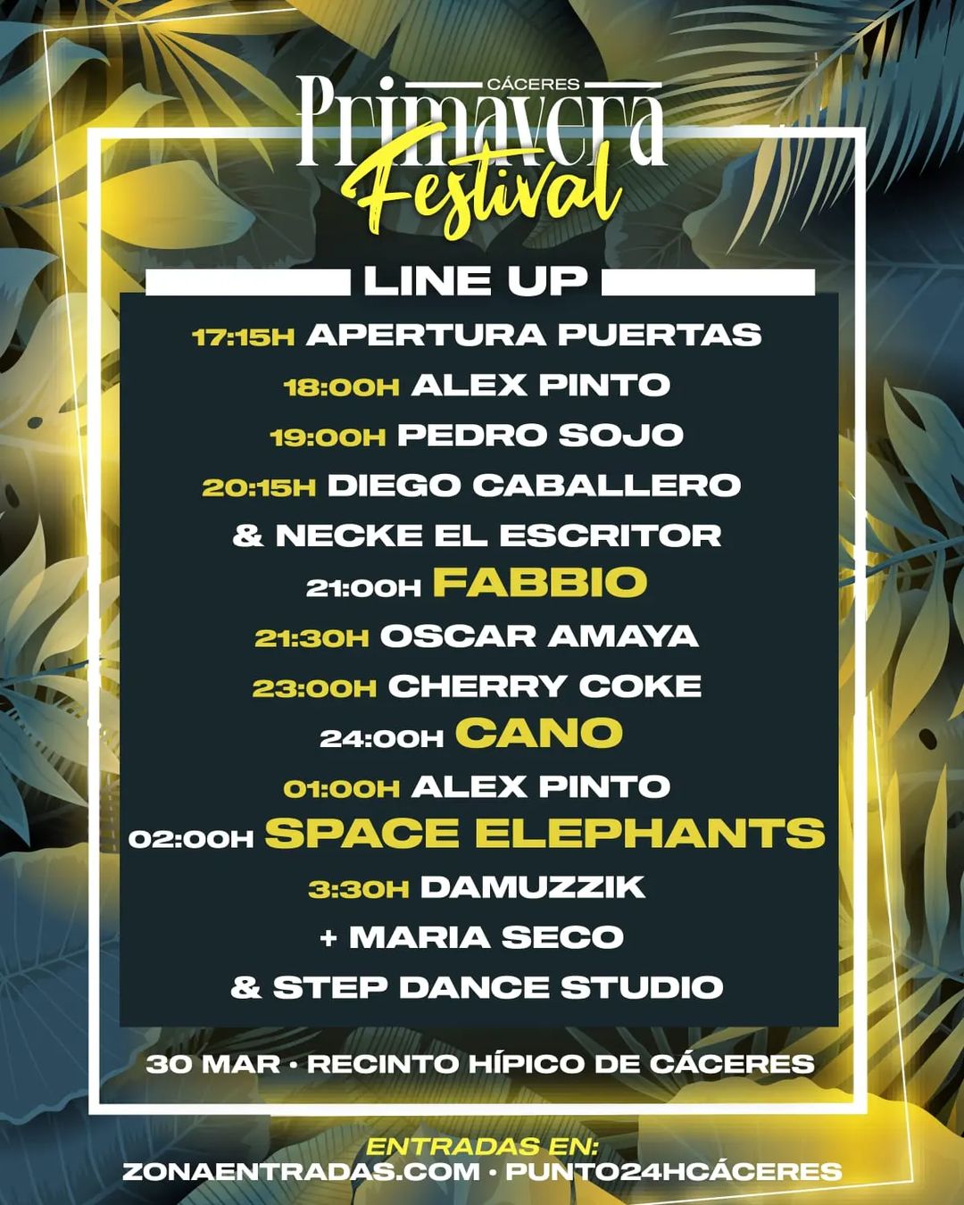 Primavera Festival Cáceres 2023 | Cartel, entradas, horarios y hoteles