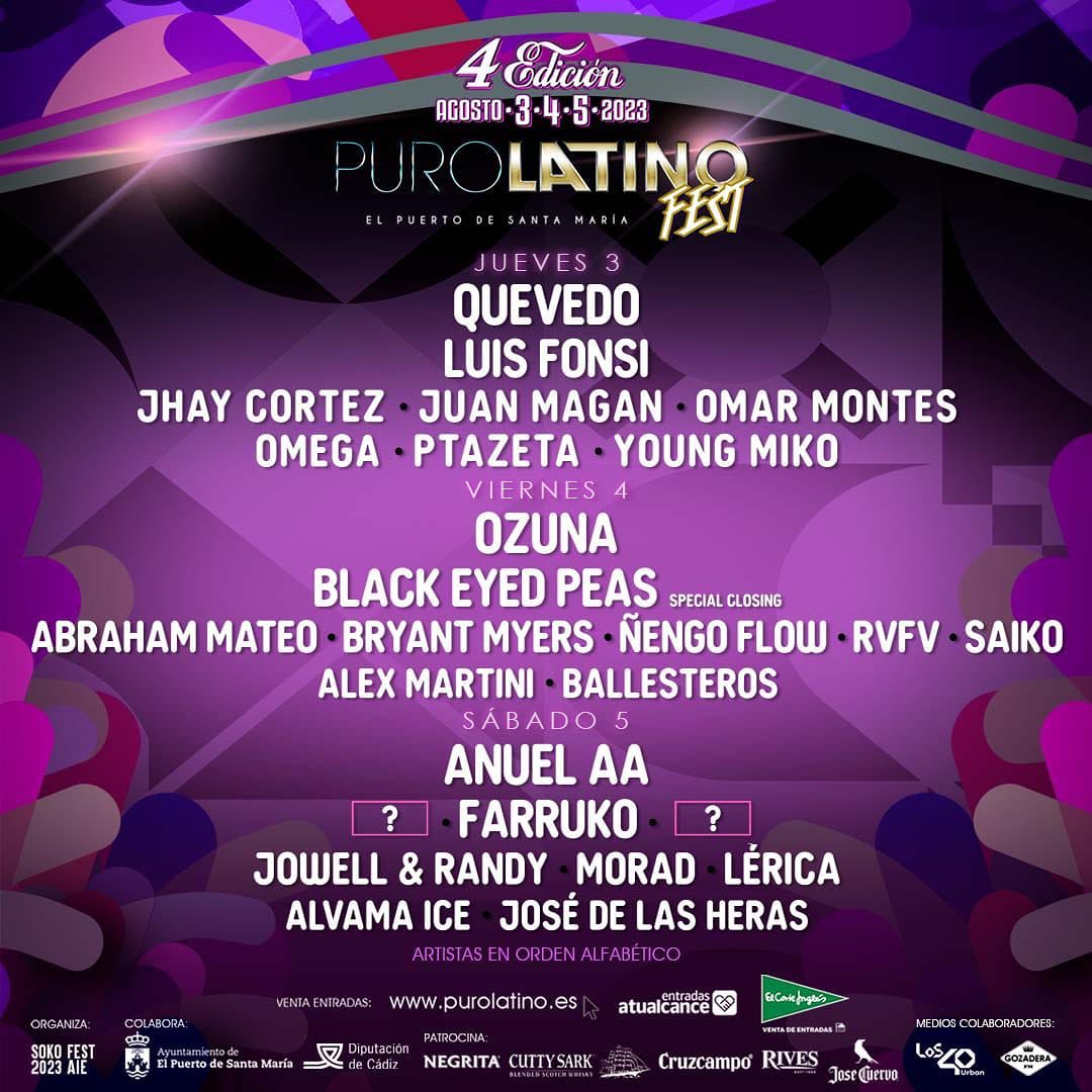 Puro Latino Fest Cádiz 2023 | Cartel, entradas, horarios y hoteles