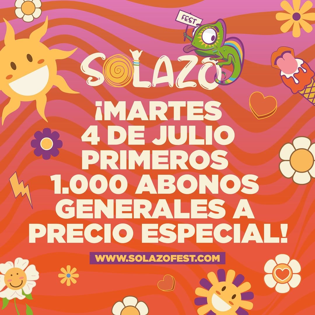 Solazo Fest 2024 Cartel, entradas, horarios y hoteles