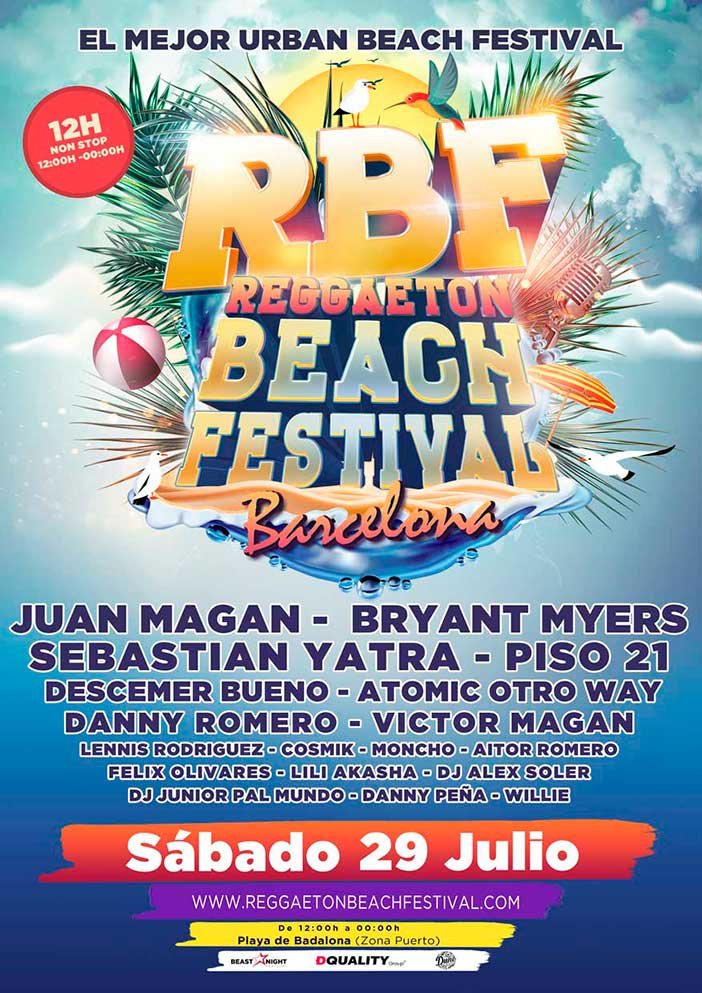Reggaeton Beach Festival 2017 Cartel, entradas, horarios y hoteles