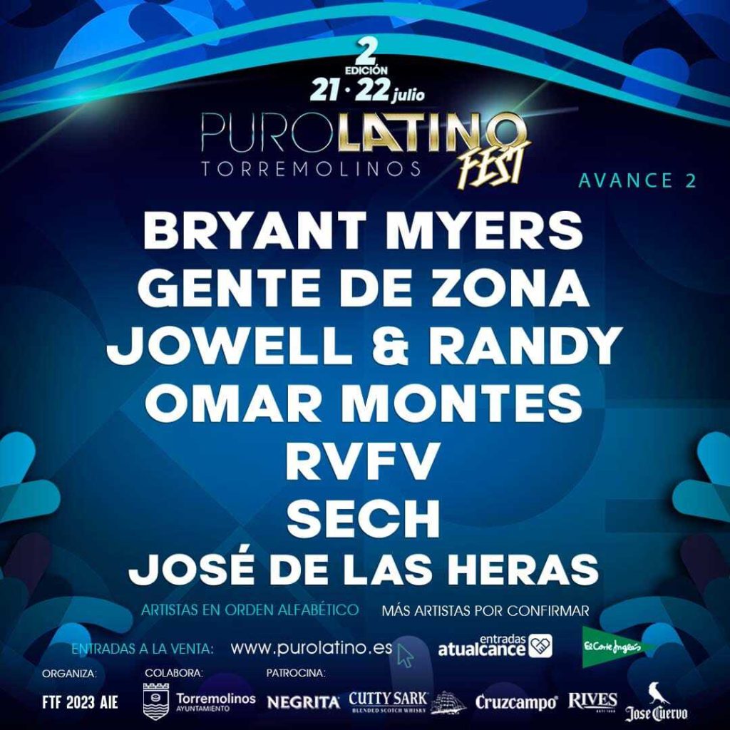 Puro Latino Fest Torremolinos 2023 Cartel, entradas, horarios y hoteles