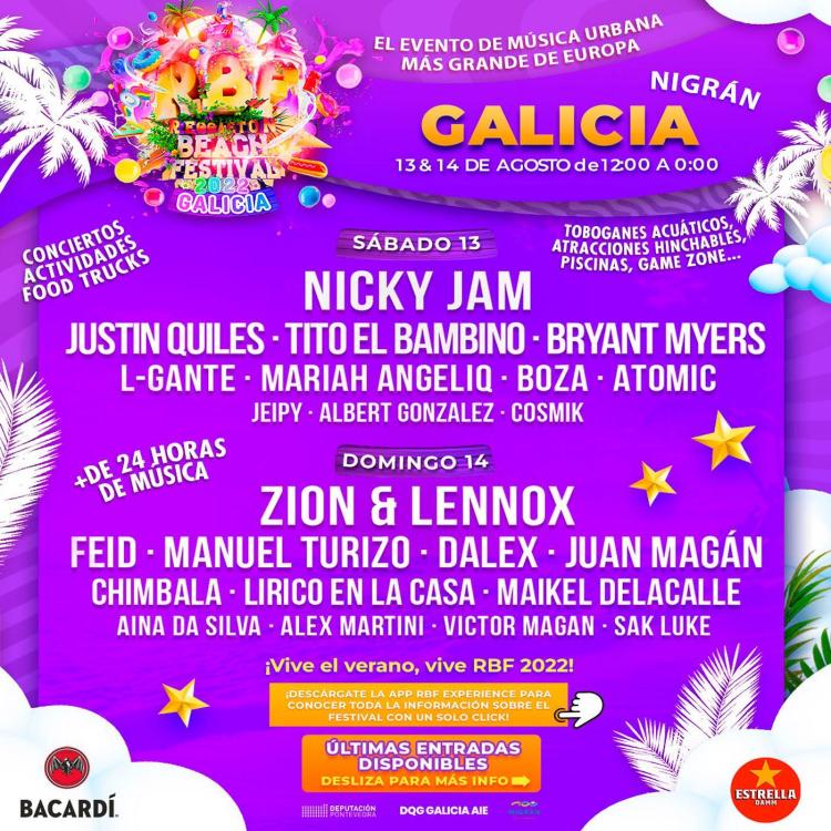 Reggaeton Beach Festival (Nigrán) 2022 | Cartel, entradas, horarios y  hoteles