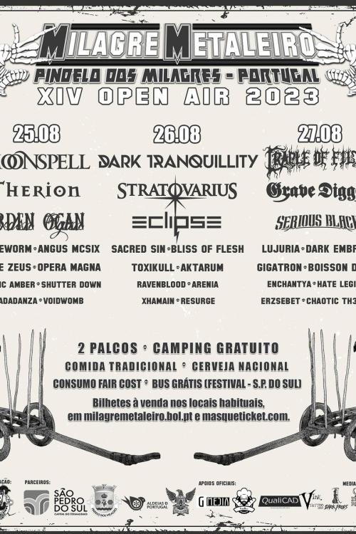 Milagre Metaleiro Open Air 2023 Cartel Entradas Horarios Y Hoteles